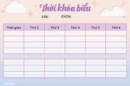 THỜI KHÓA BIỂU NĂM HỌC: 2024 - 2025
